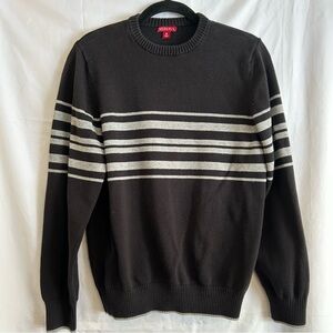 Merona Black and Gray Striped Sweater